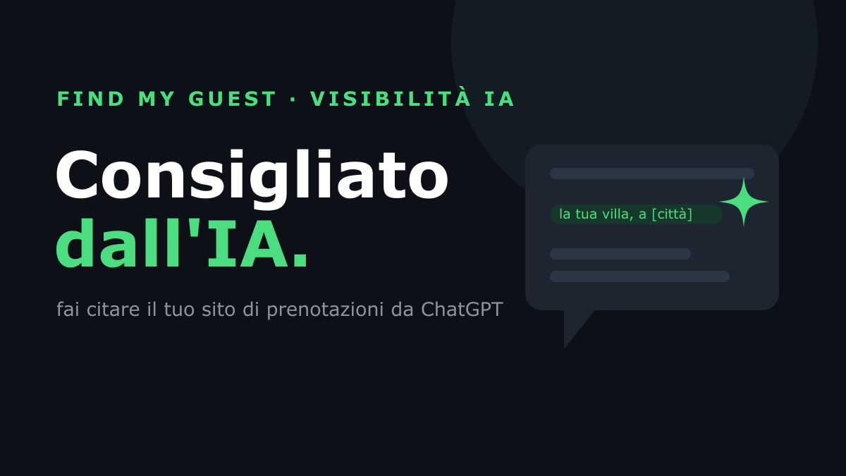 L'IA è la nuova reception: farti trovare il tuo affitto nella ricerca di viaggi con IA
