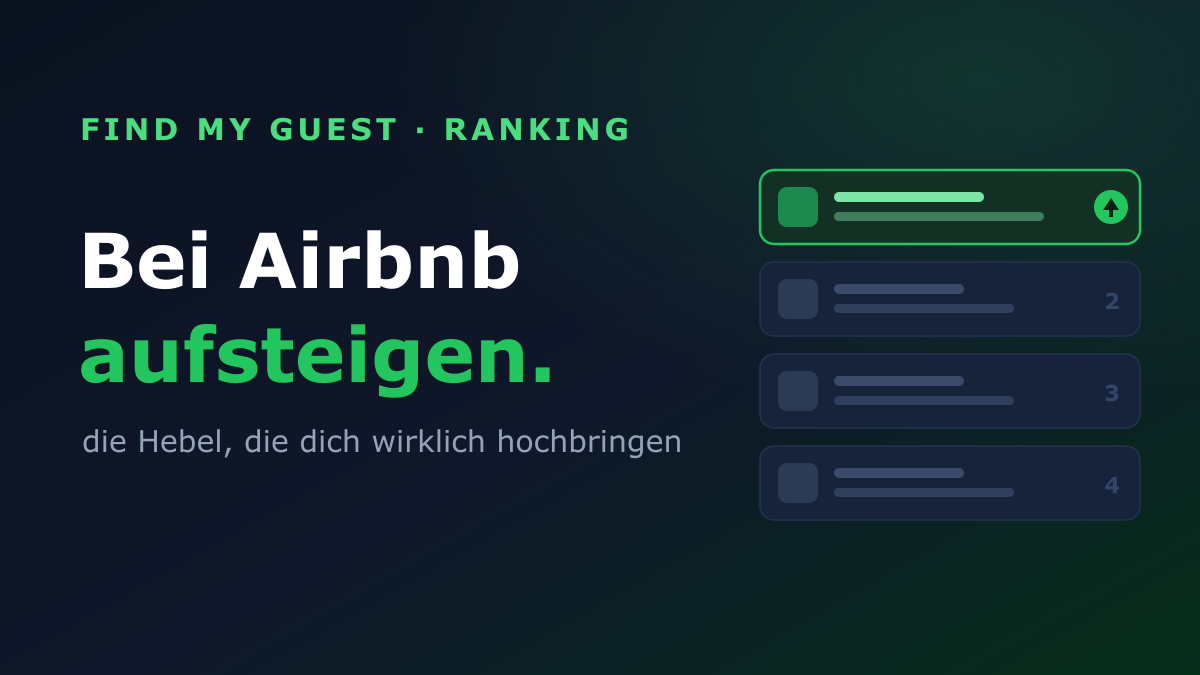 Bei Airbnb besser ranken: 8 Hebel, die dich wirklich nach oben bringen