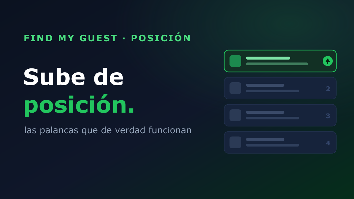 Cómo subir de posición en Airbnb: 8 palancas que de verdad funcionan