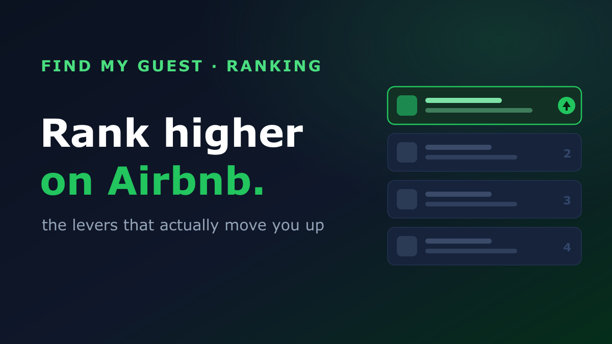 How to rank higher on Airbnb: 8 levers that actually move you up