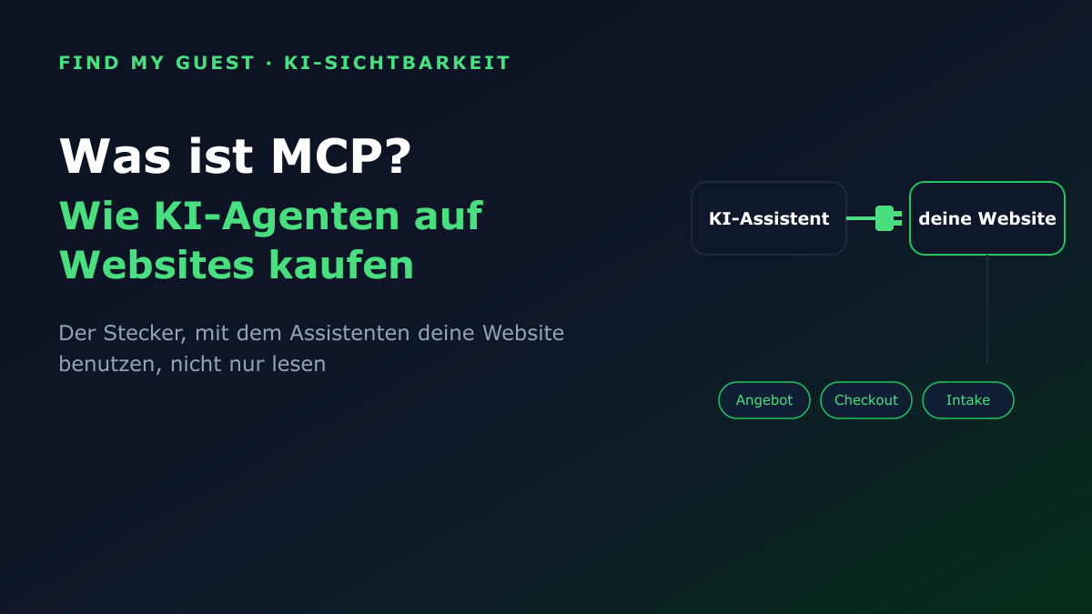 Was ist MCP? Wie KI-Agenten Websites lesen · und jetzt dort kaufen